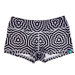 Wodbottom Purple Grey Kaleidoscope Geometric Shorts 2.5" CrossFit Size Medium